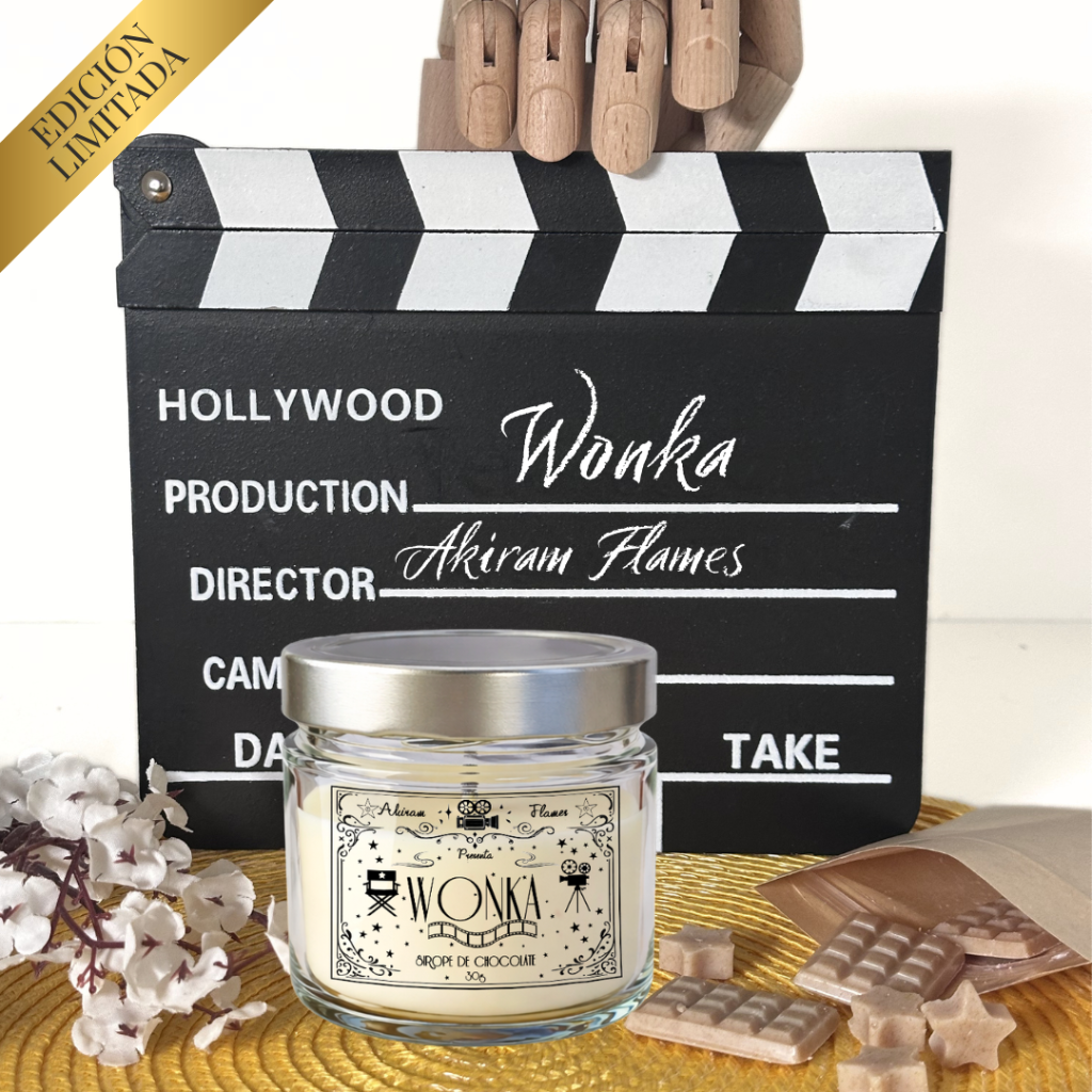 PREMIERE: VELA AROMÁTICA WONKA 300g | Vela de soja y coco con aroma a chocolate.